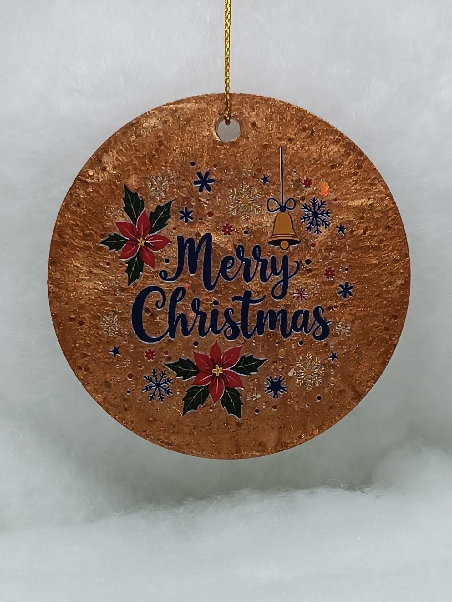 Suspension de Noël - Boule "Merry Christmas"