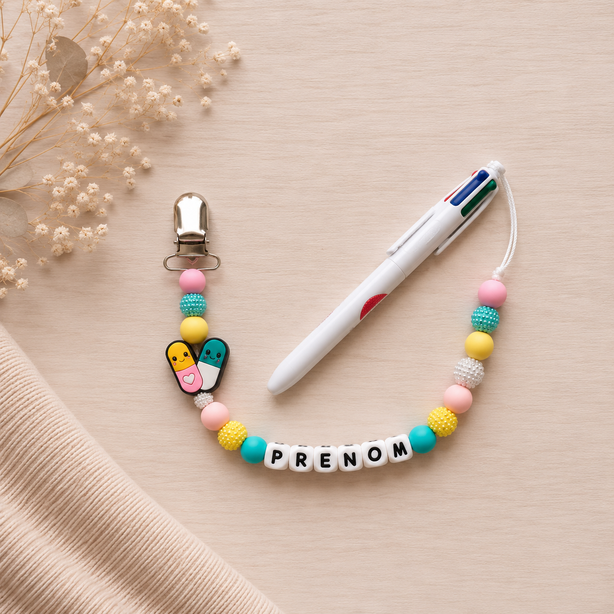 Attache-stylo personnalisé ✨