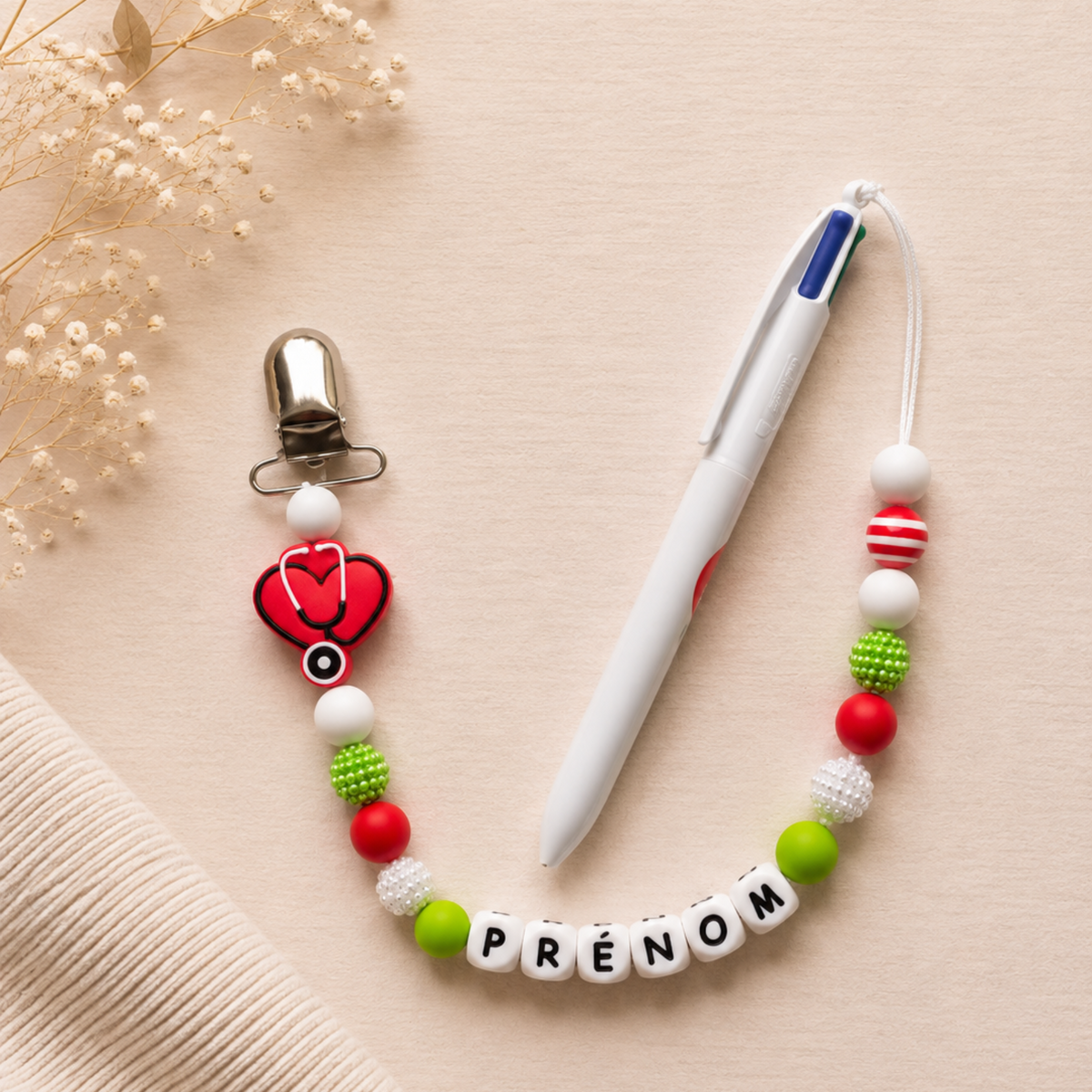 Attache-stylo personnalisé ✨