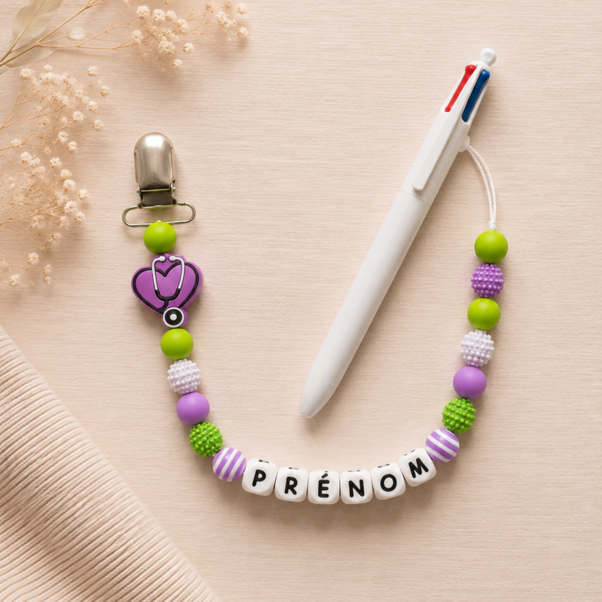 Attache-stylo personnalisé ✨