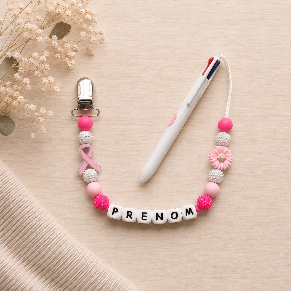 Attache-stylo personnalisé ✨
