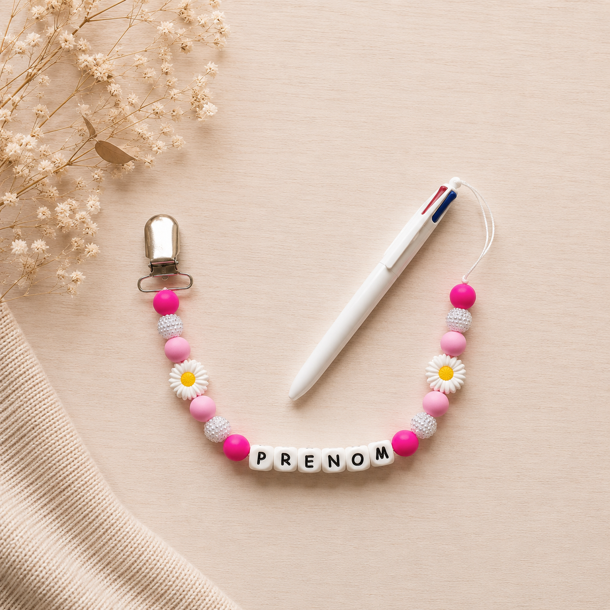 Attache-stylo personnalisé ✨