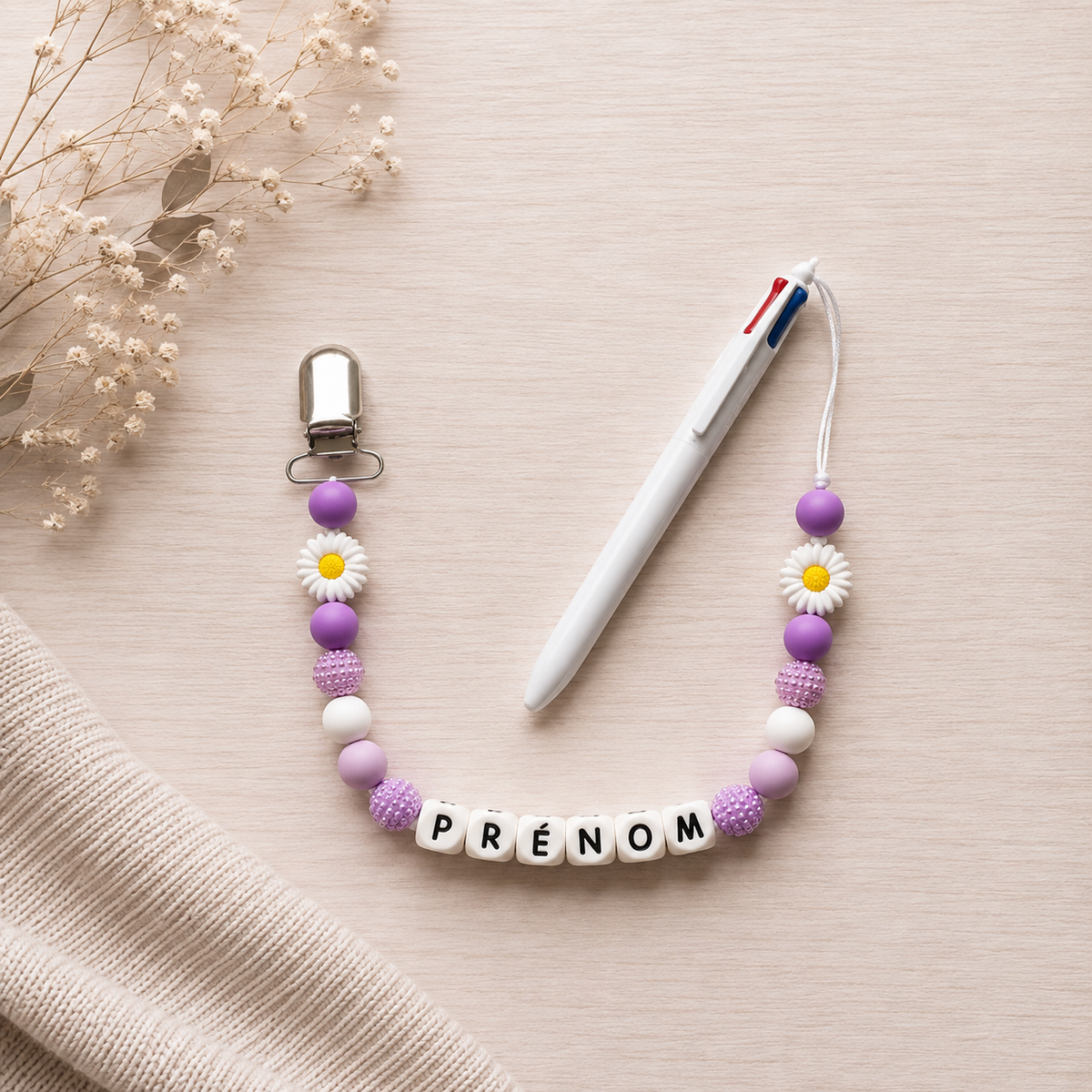 Attache-stylo personnalisé ✨