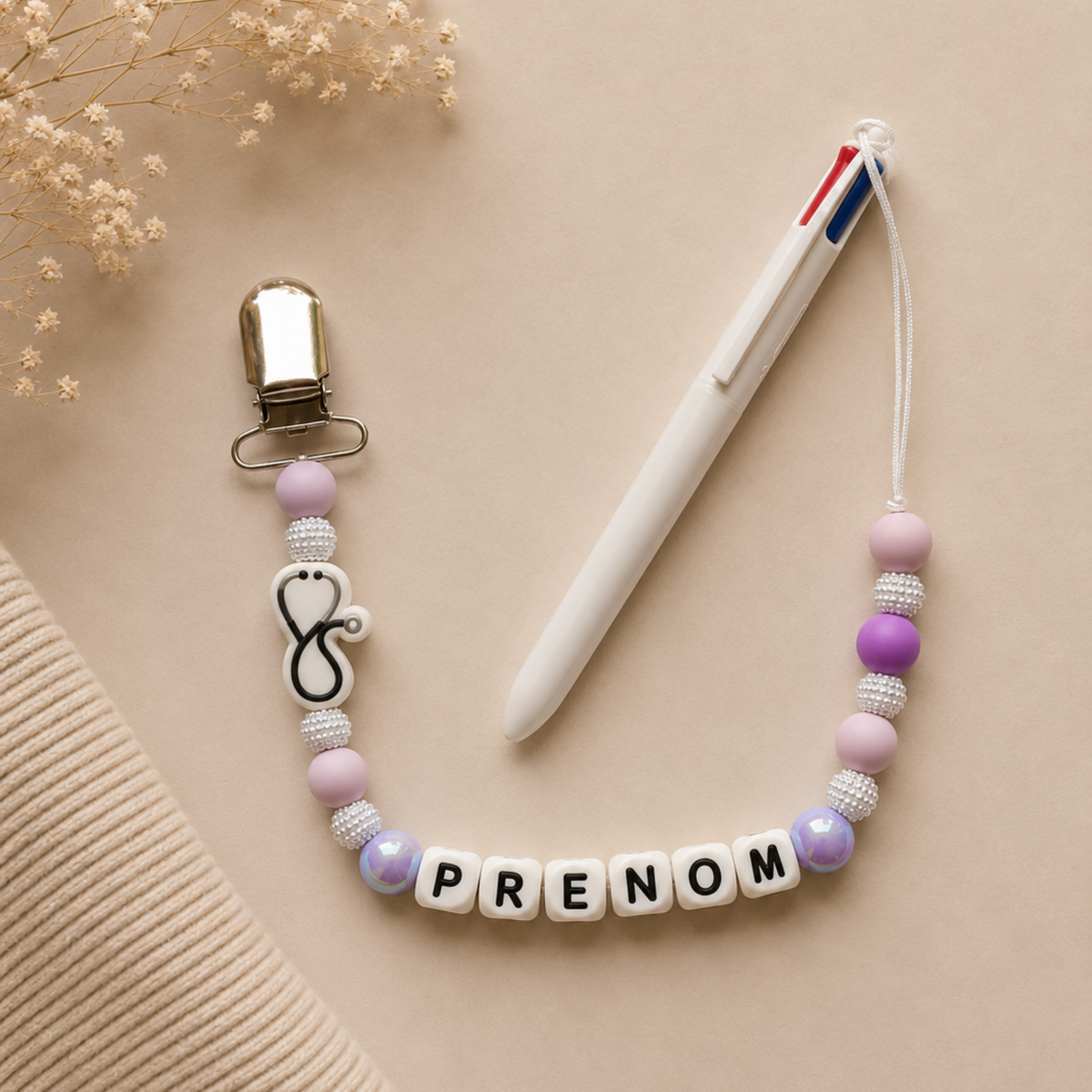 Attache-stylo personnalisé ✨
