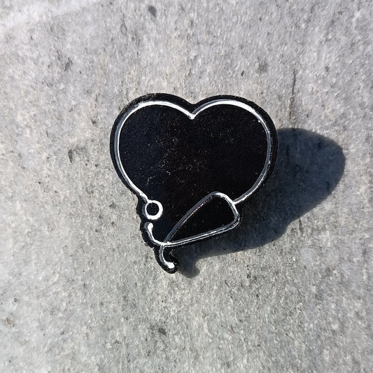 Badge cœur stéthoscope
