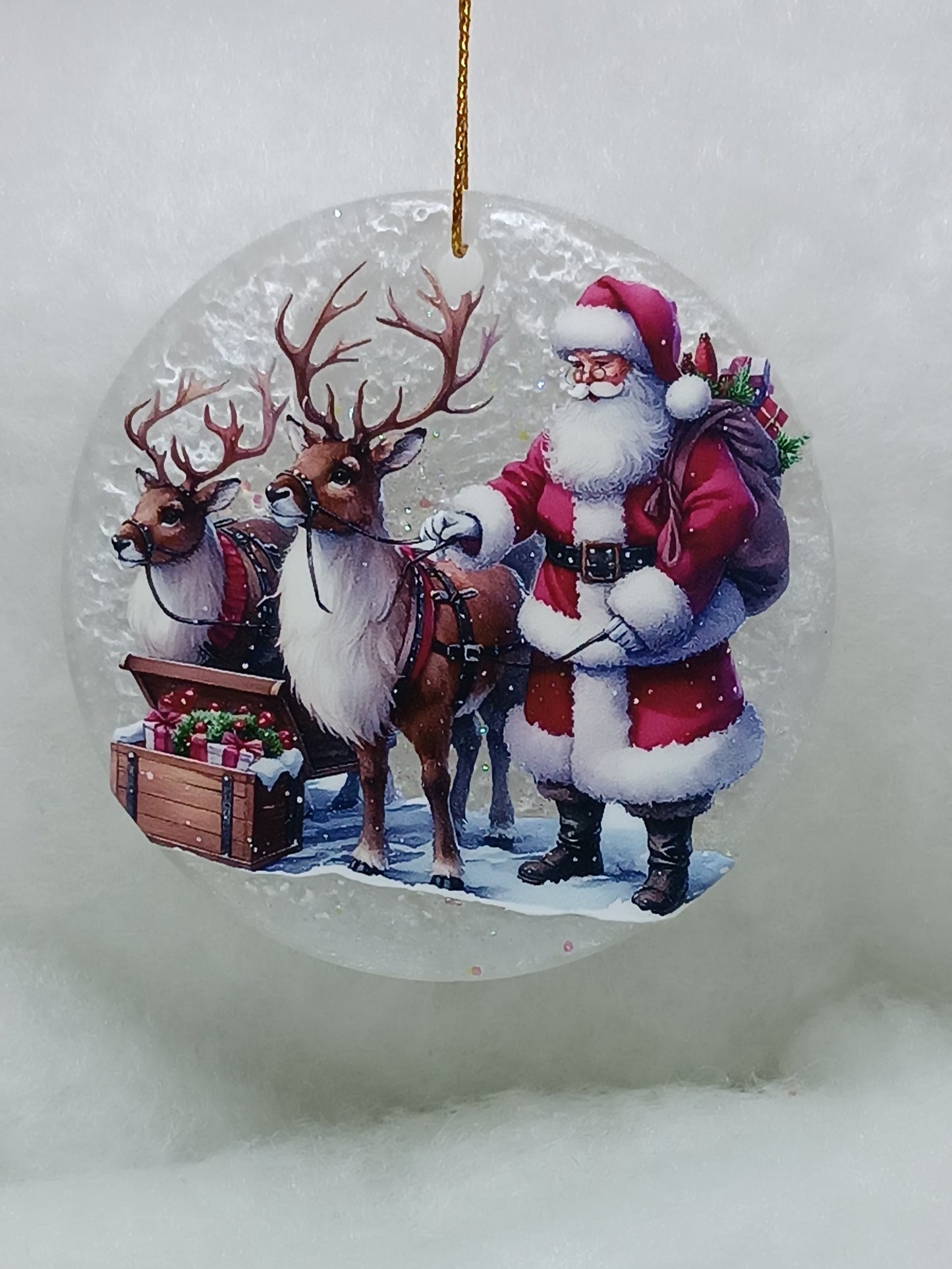 Suspension de Noël - Boule père noël