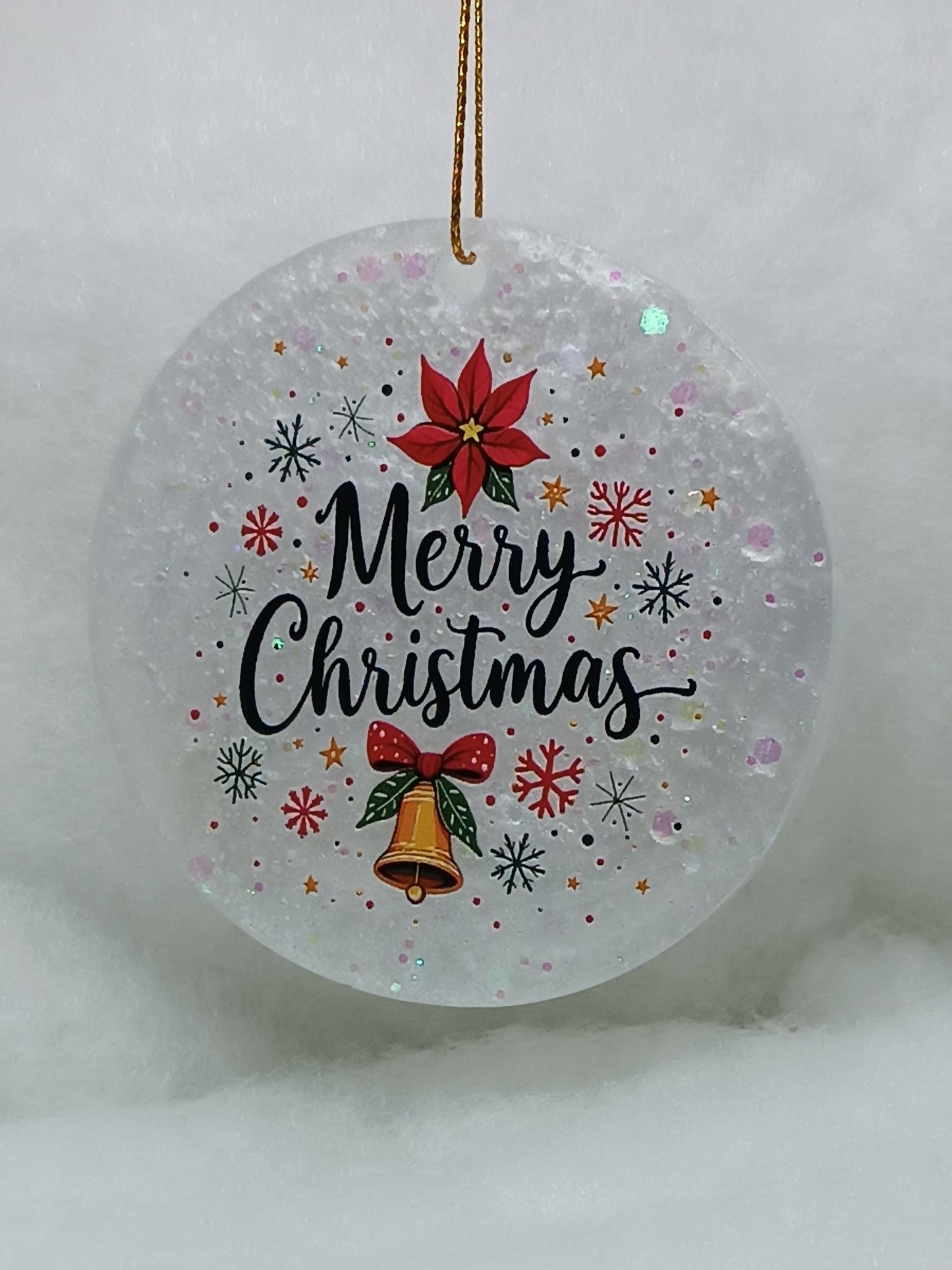 Suspension de Noël - Boule "Merry Christmas"