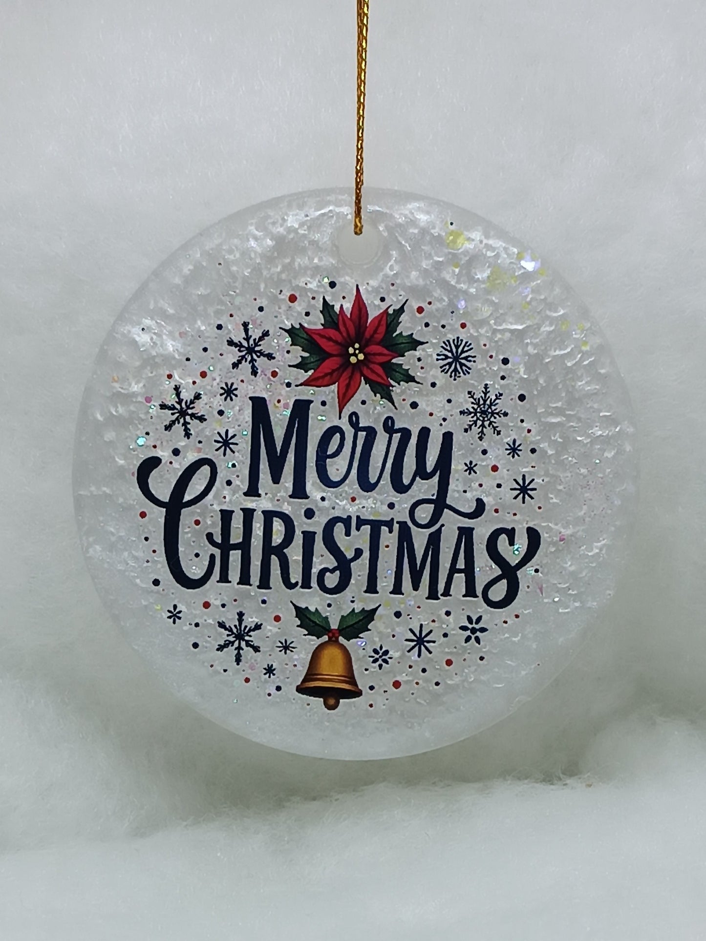 Suspension de Noël - Boule "Merry Christmas"