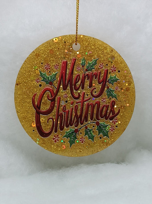 Suspension de Noël - Boule "Merry Christmas"