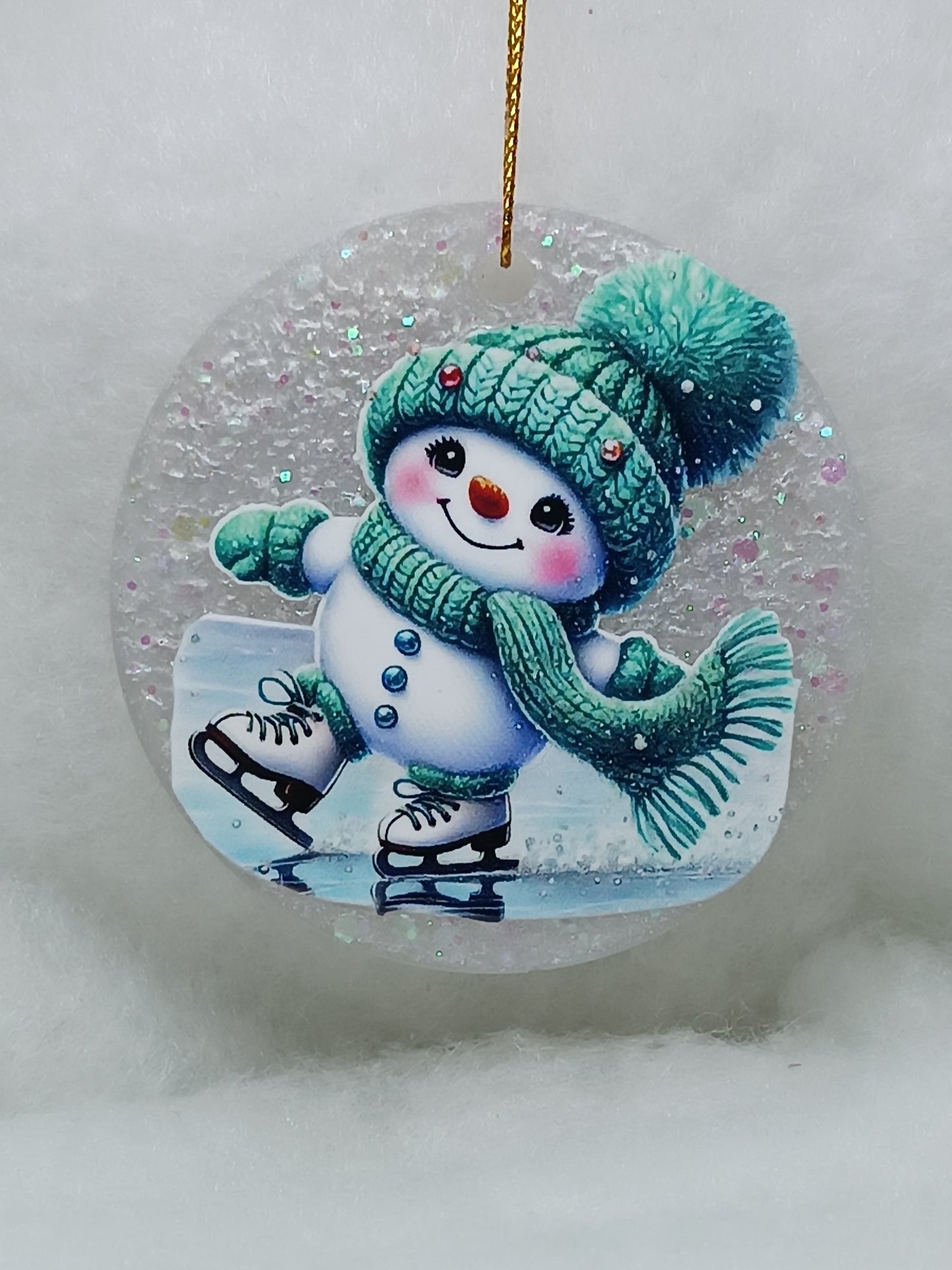 Suspension de Noël - Boule bonhomme de neige