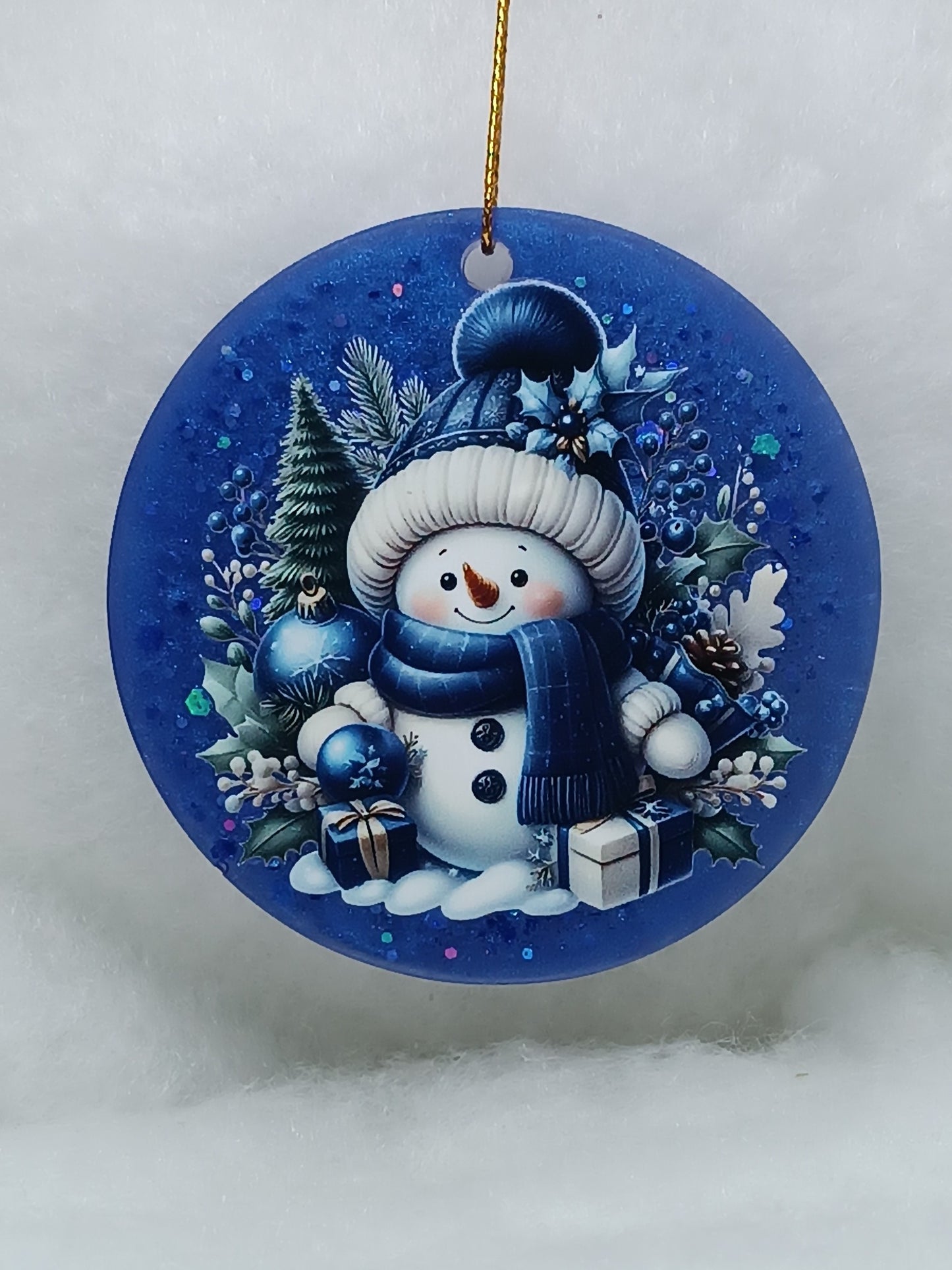 Suspension de Noël - Boule bonhomme de neige