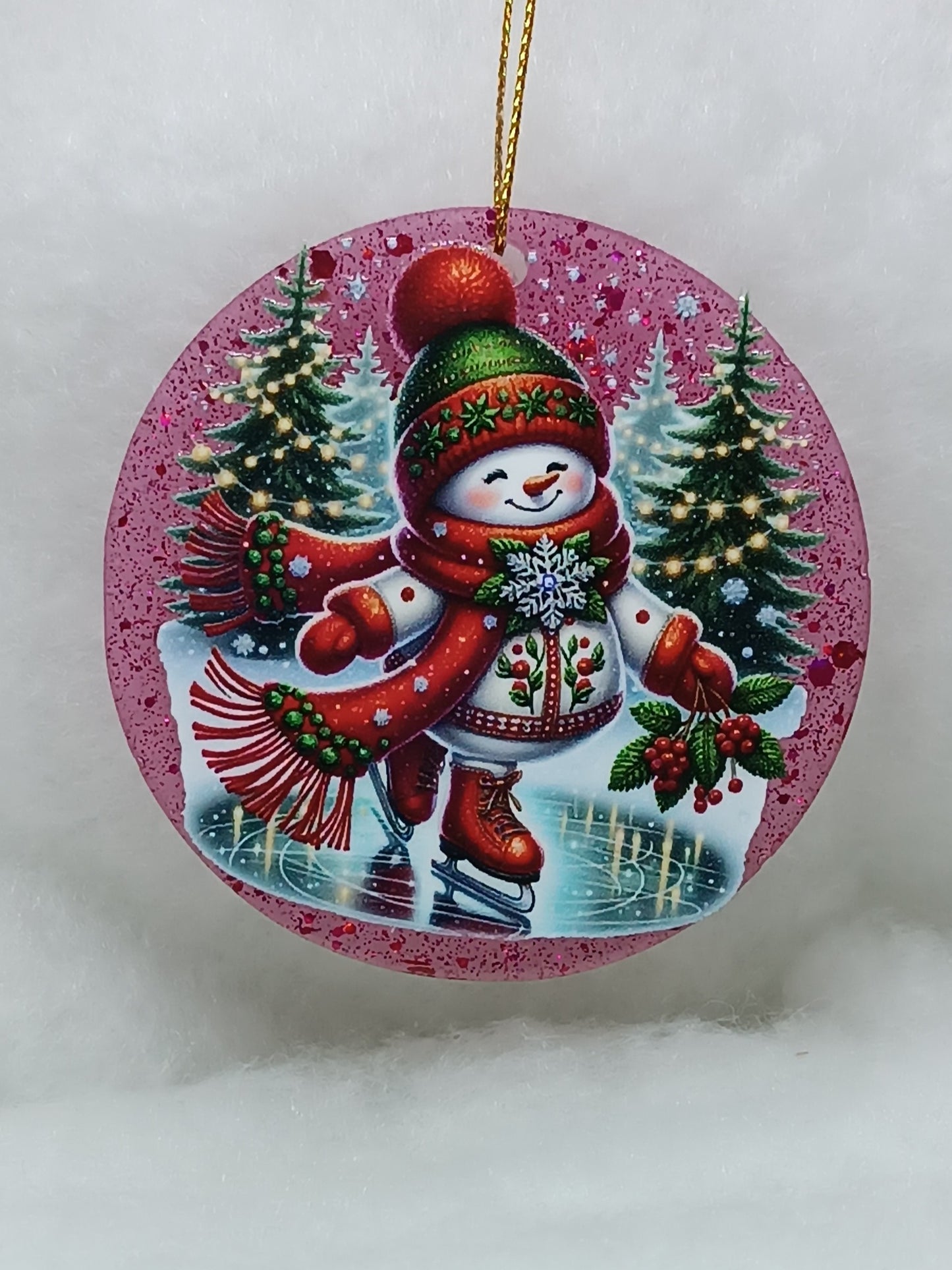 Suspension de Noël - Boule bonhomme de neige