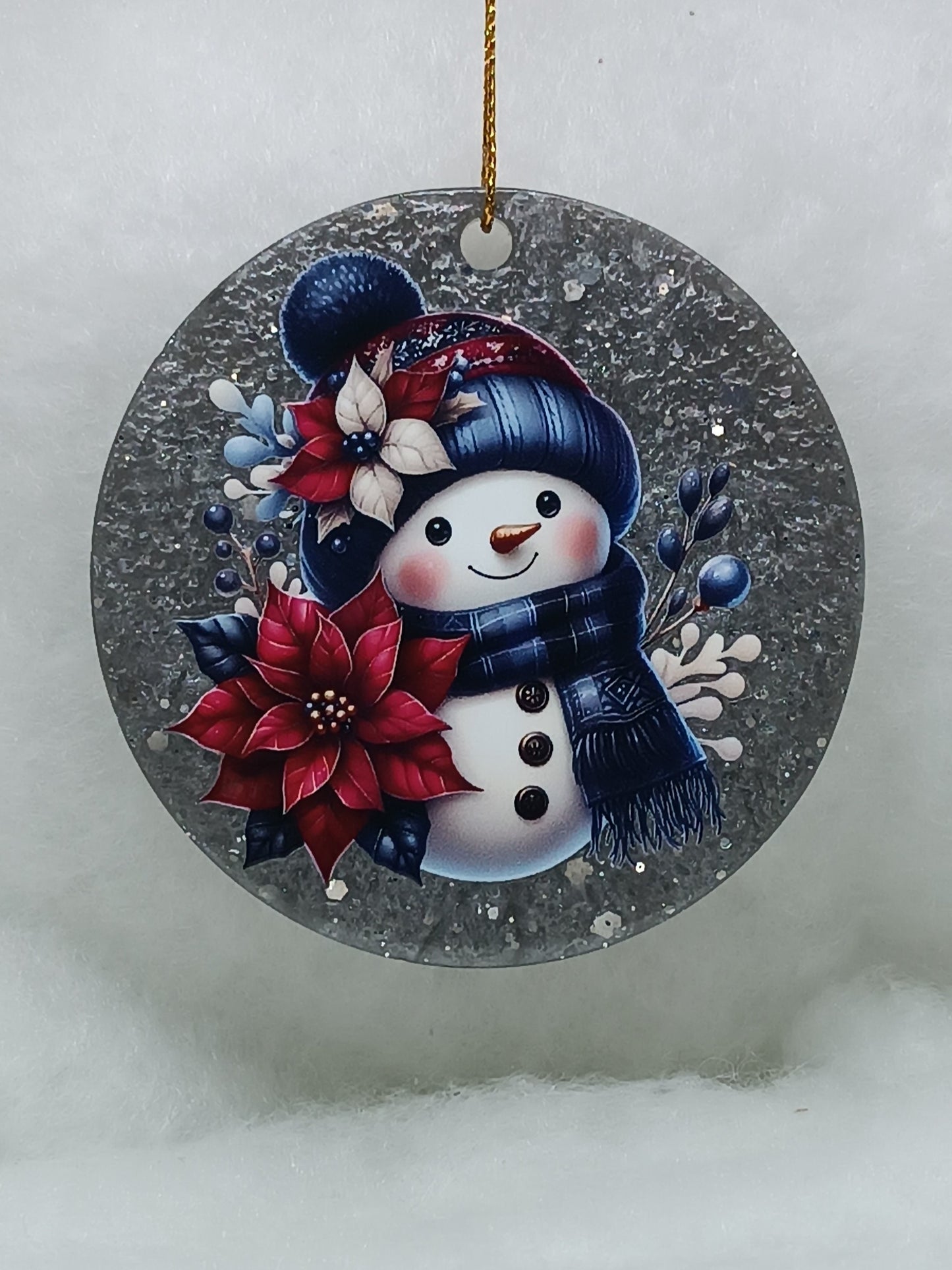 Suspension de Noël - Boule bonhomme de neige