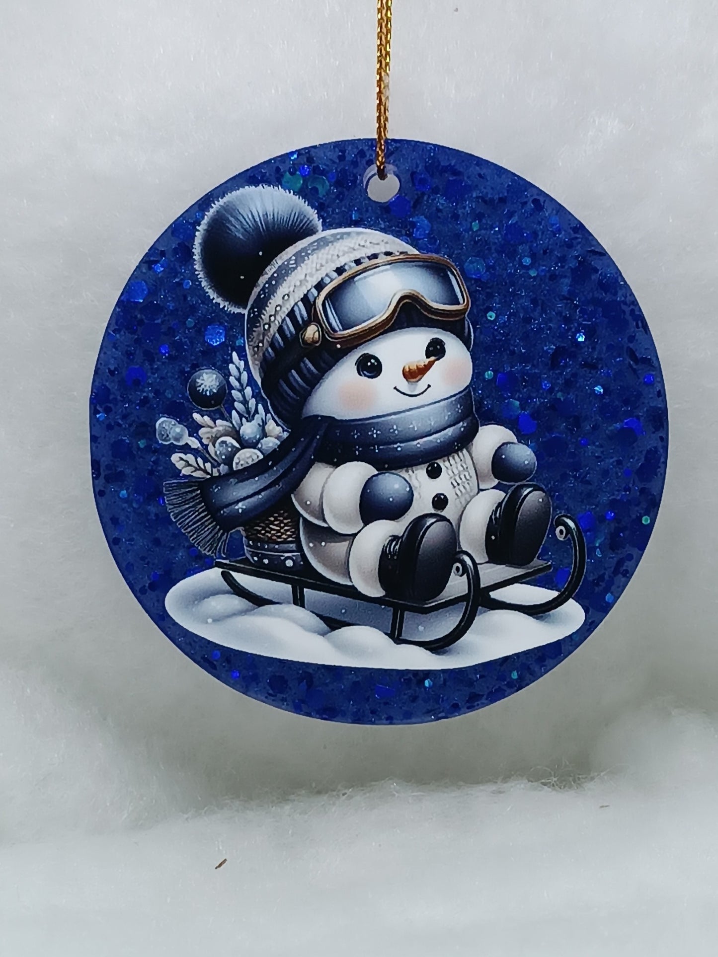 Suspension de Noël - Boule bonhomme de neige