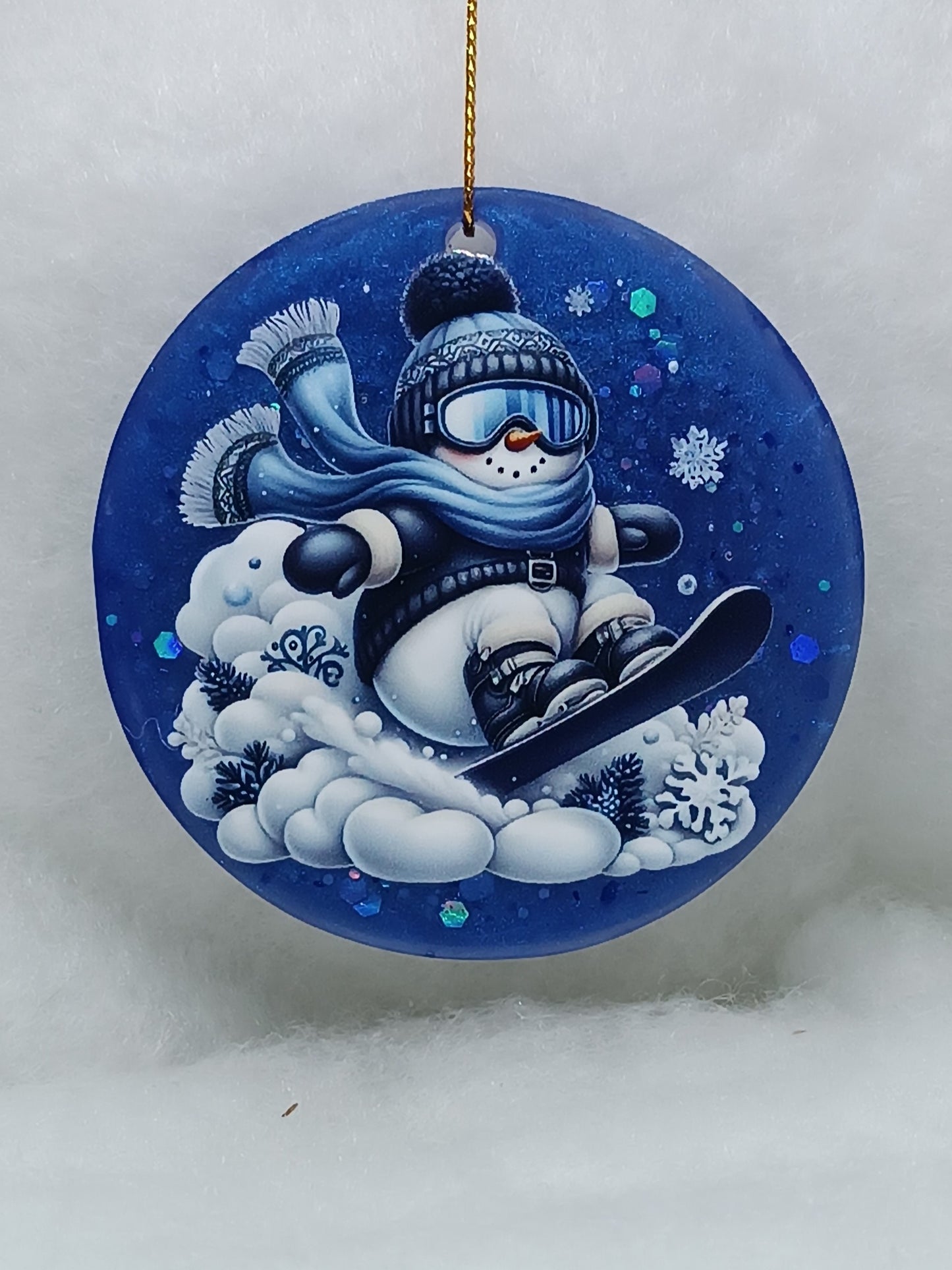 Suspension de Noël - Boule bonhomme de neige