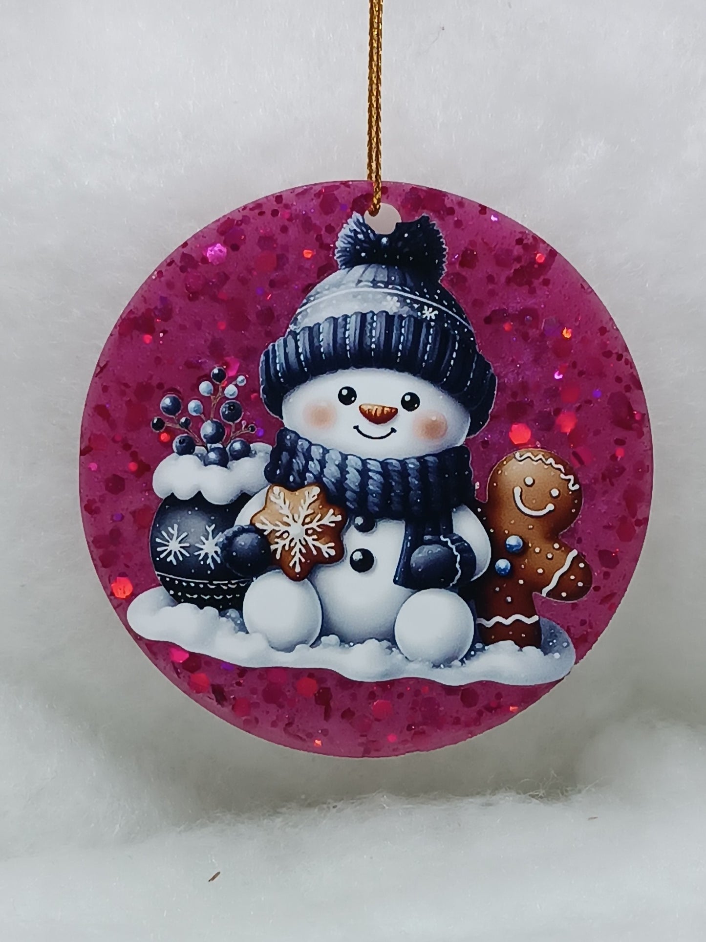 Suspension de Noël - Boule bonhomme de neige