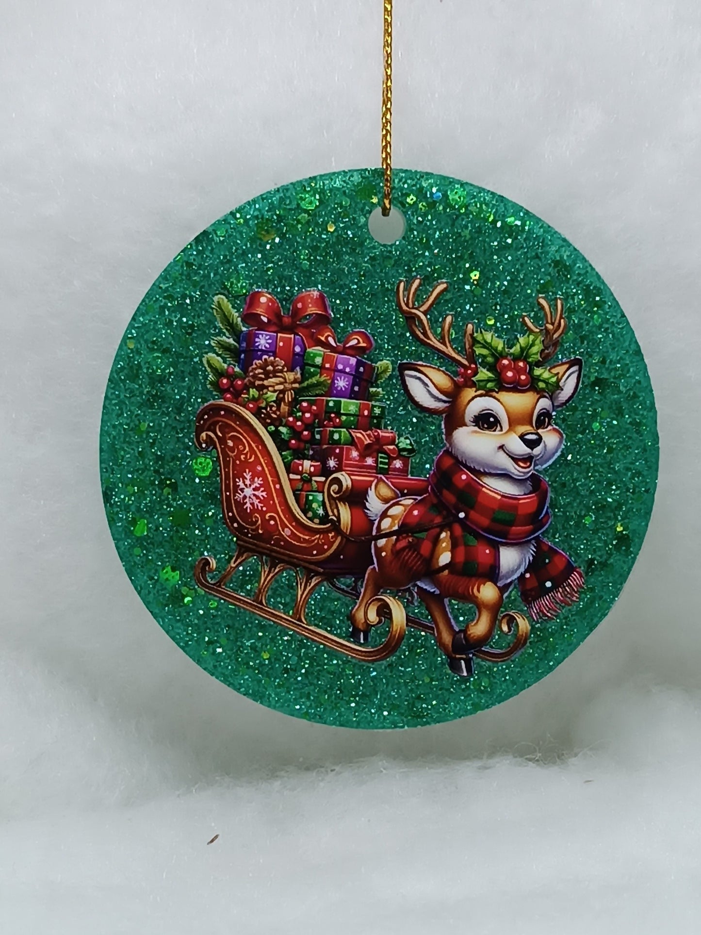 Suspension de Noël - Boule renne