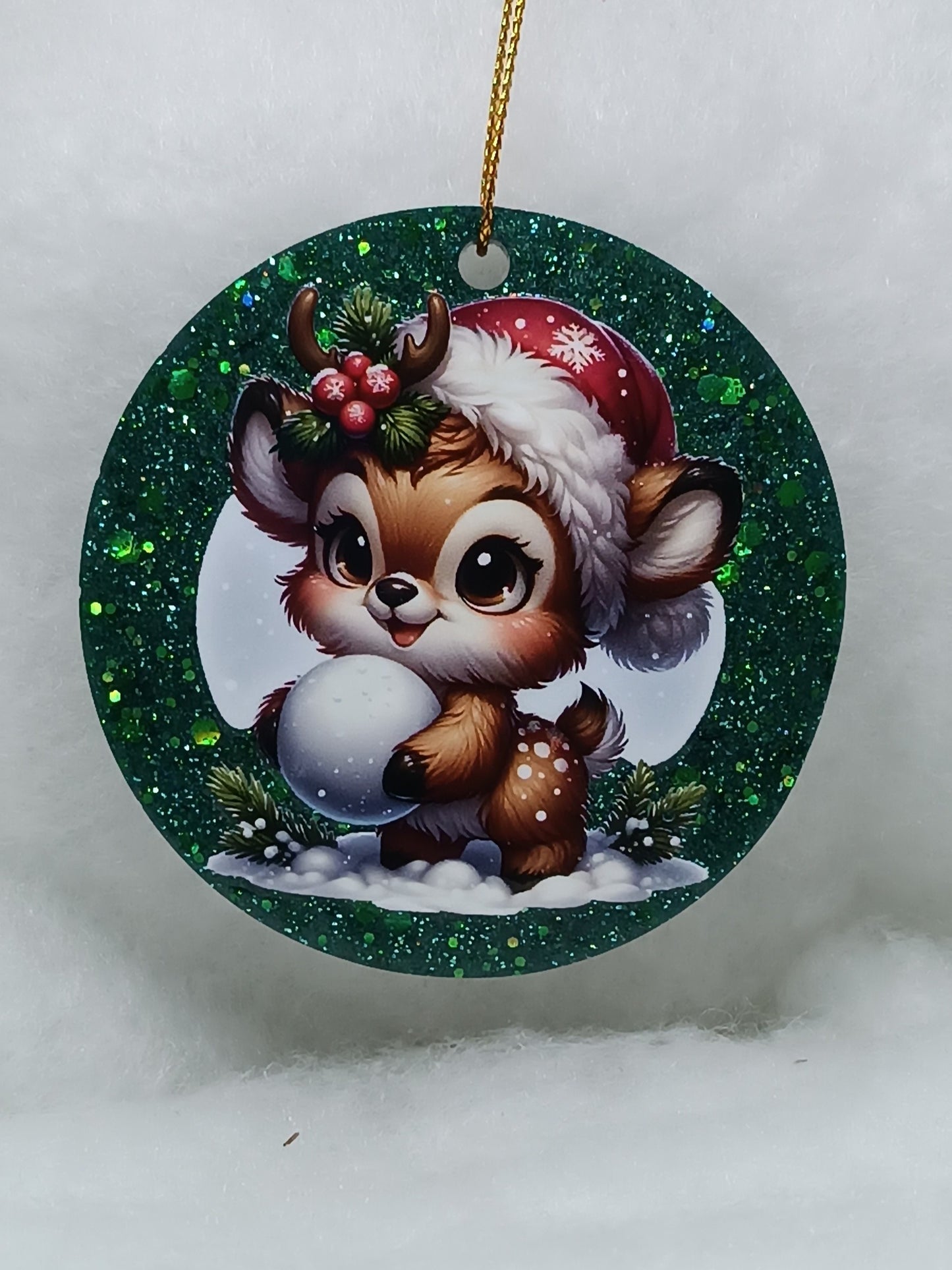 Suspension de Noël - Boule renne