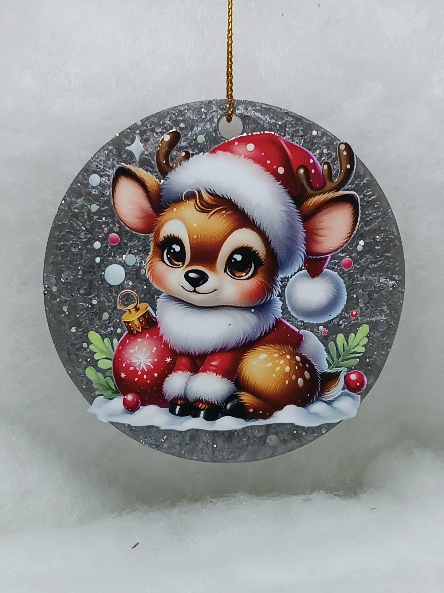 Suspension de Noël - Boule renne